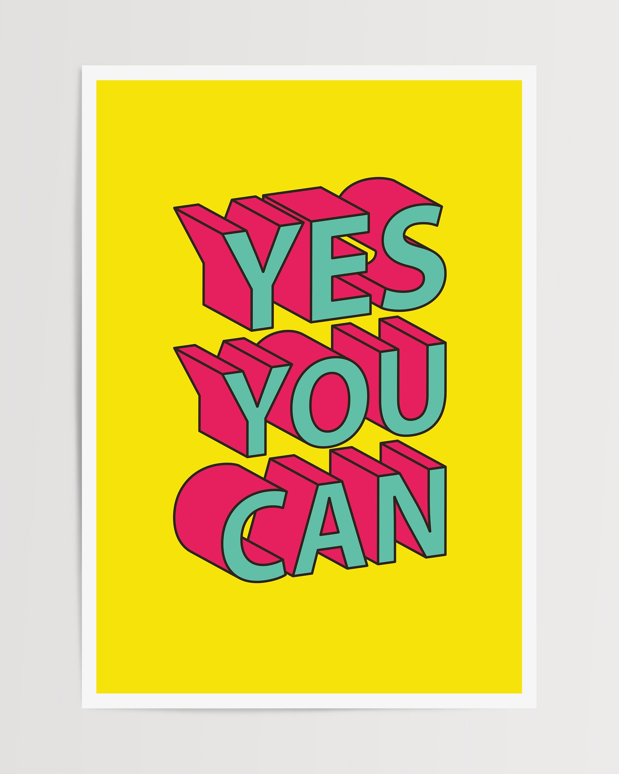 Yes You Can-psoter-wall_art-decor-The Poster Square