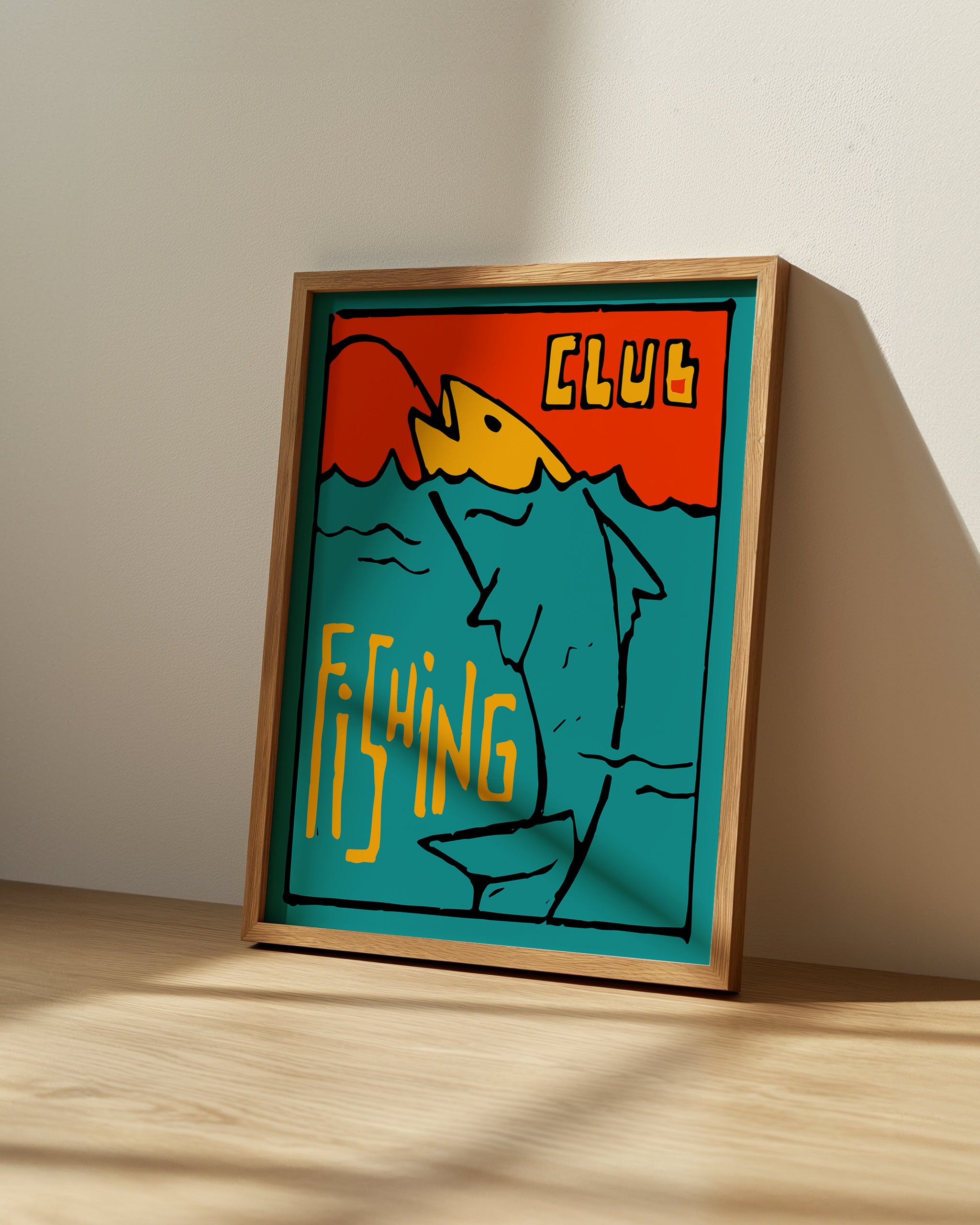 Fishing Club No.3-psoter-wall_art-decor-The Poster Square
