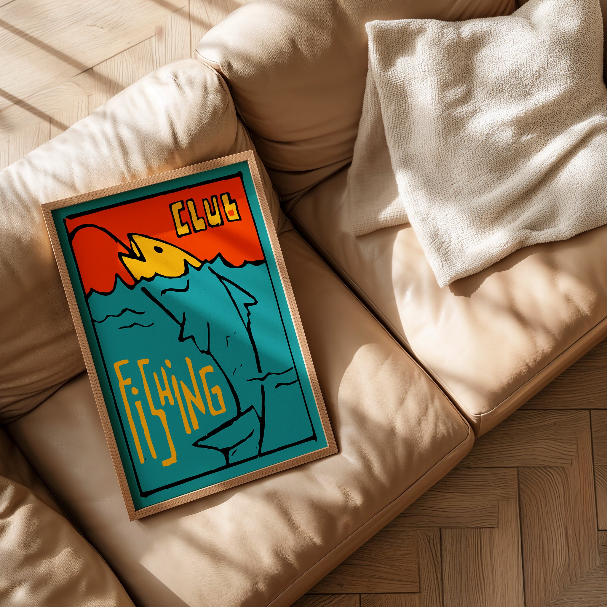 Fishing Club No.3-psoter-wall_art-decor-The Poster Square