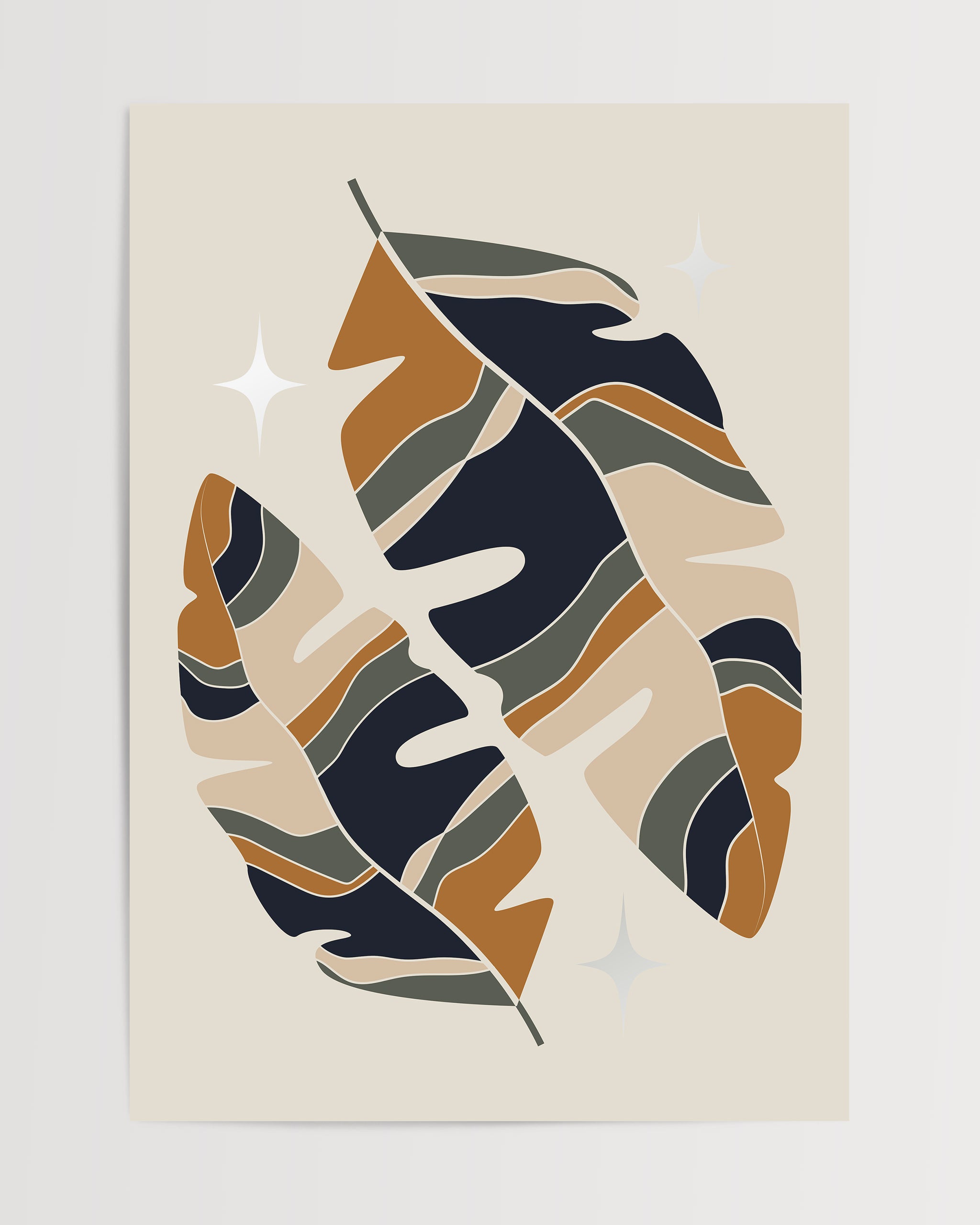 Chic Leaf Silhouette-psoter-wall_art-decor-The Poster Square