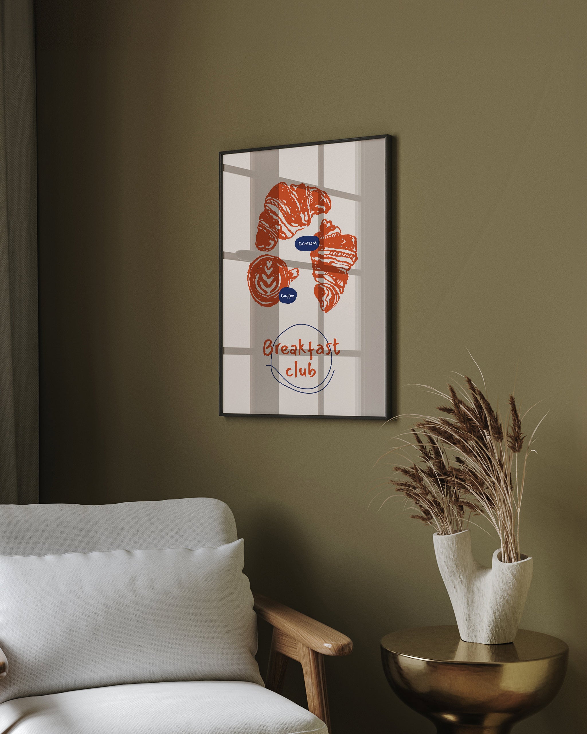 Croissant & Coffee Charm-psoter-wall_art-decor-The Poster Square