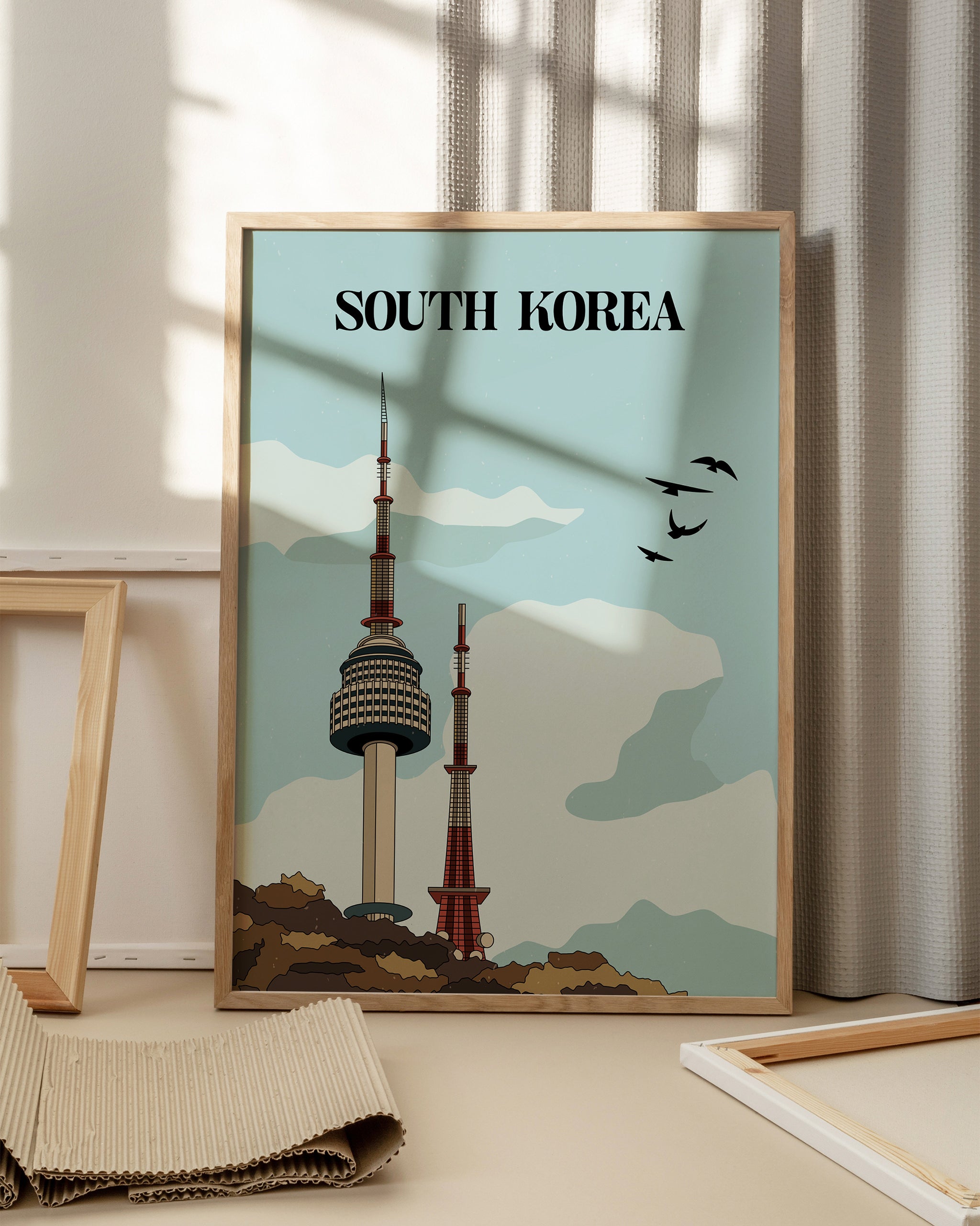 Seoul Skyline-psoter-wall_art-decor-The Poster Square
