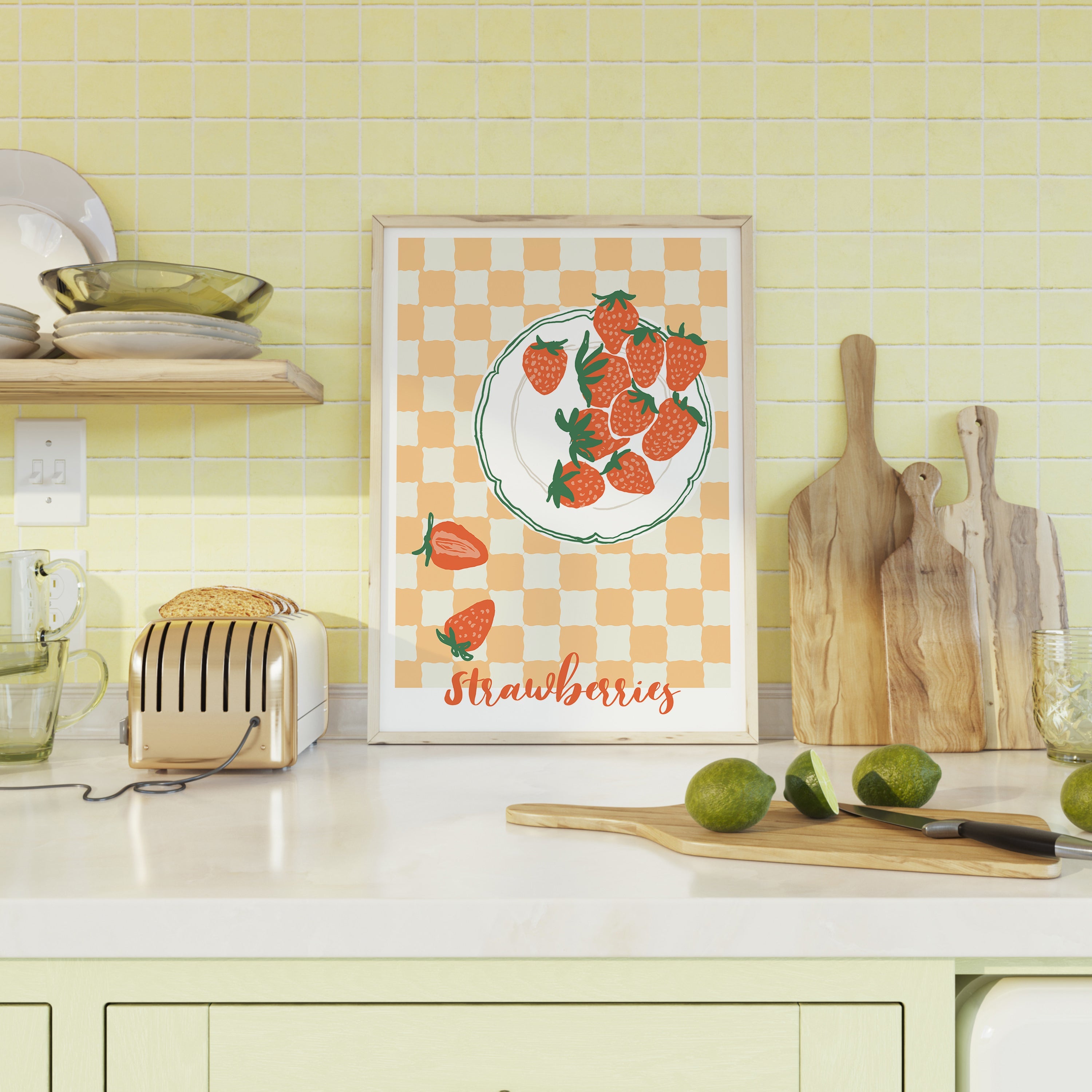 Strawberries - Food The Poster Square