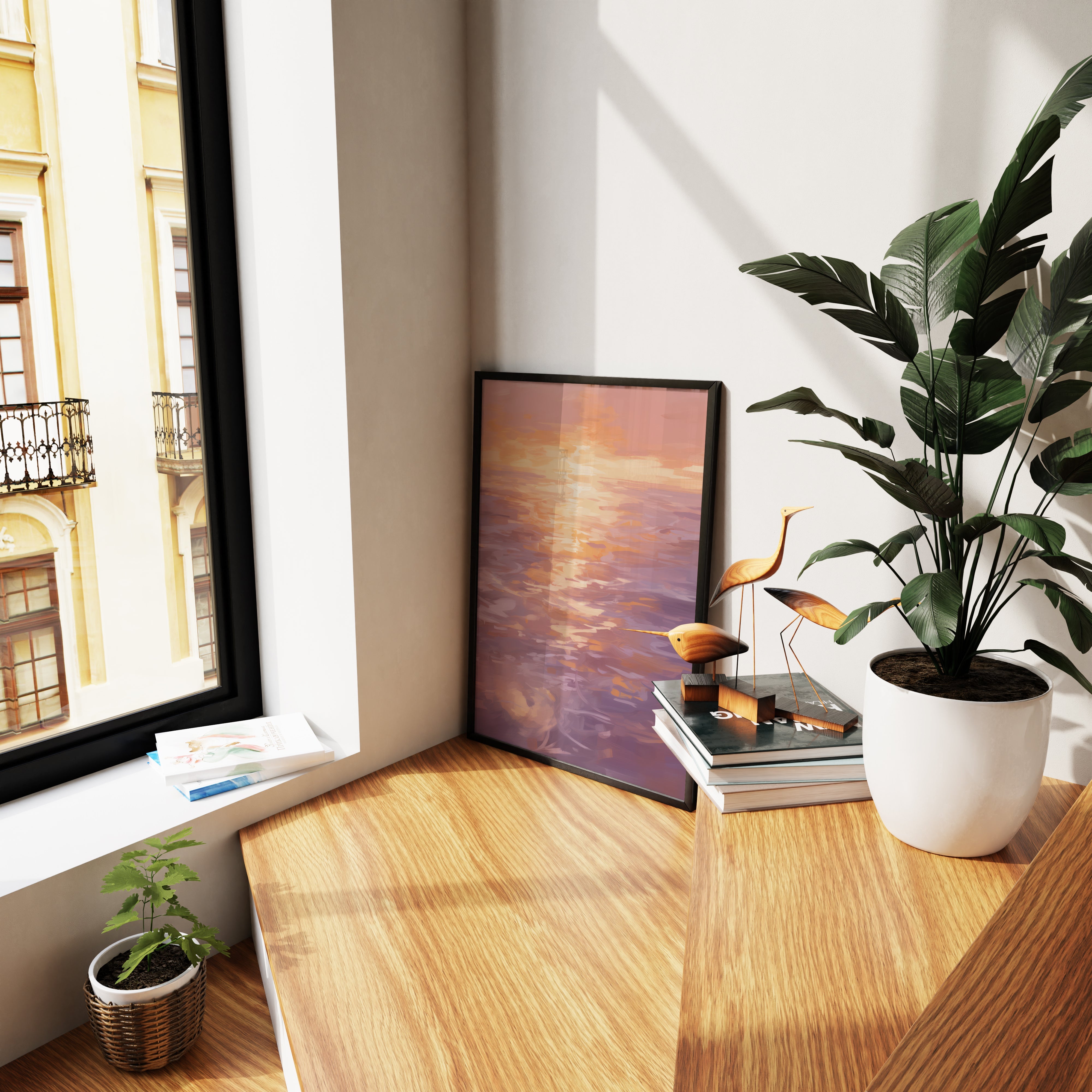 Sunset Over The Sea The Poster Square