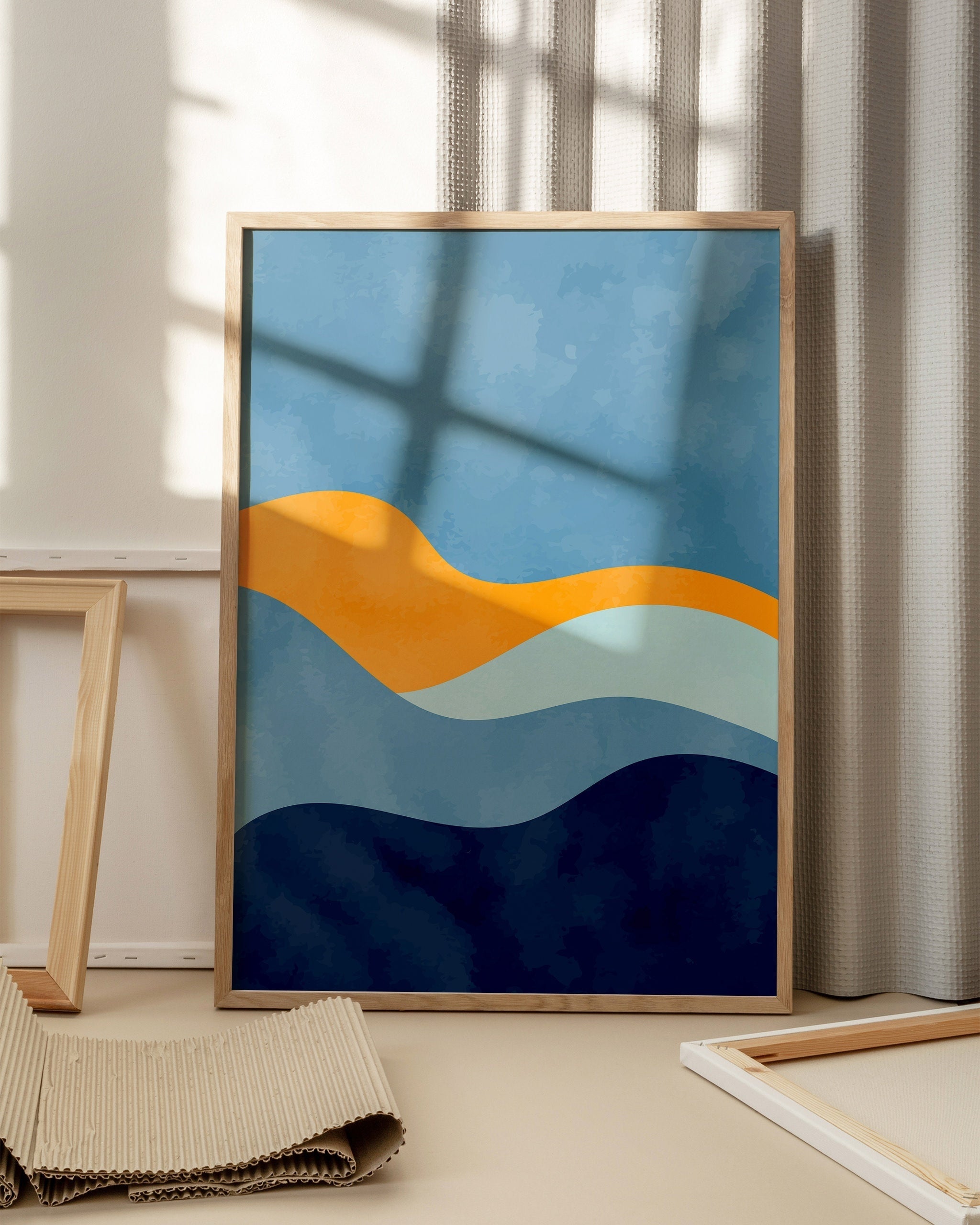 Abstract Sunset Waves No.3-psoter-wall_art-decor-The Poster Square