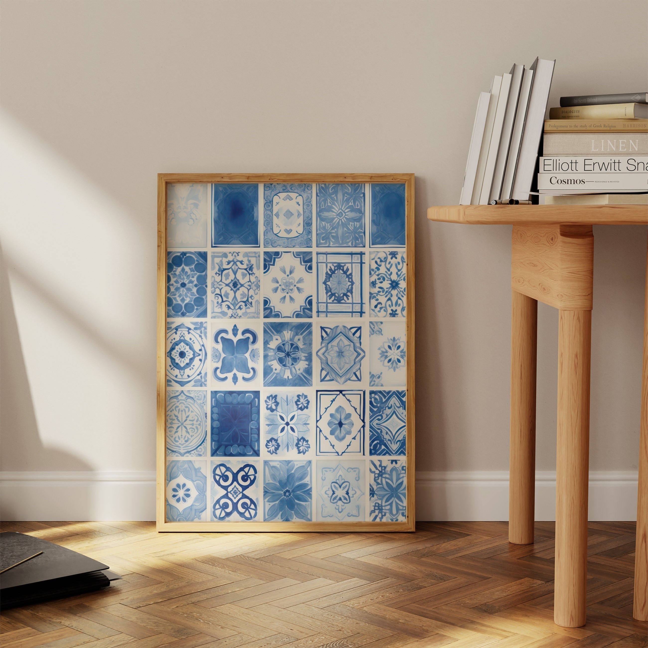 Blue Tiles-psoter-wall_art-decor-The Poster Square